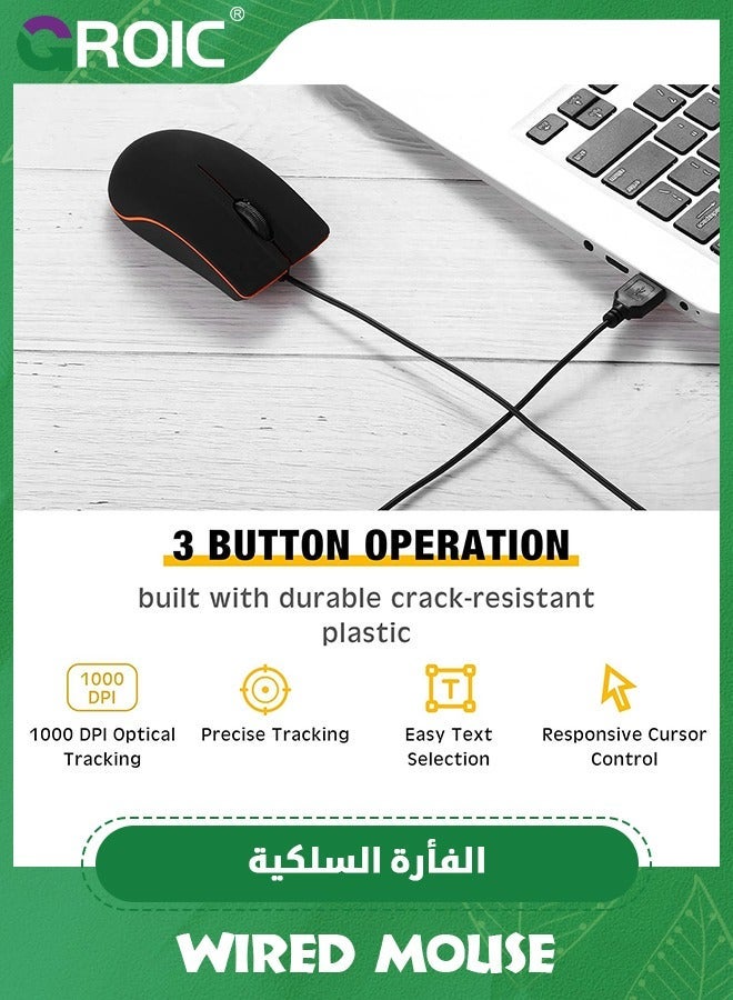 جرويك مجموعة من 2 ماوس سلكي، كمبيوتر سلكي USB لليد اليمنى أو اليسرى، مريح بنقرات متينة للكمبيوتر الشخصي والكمبيوتر المحمول وسطح المكتب وكروم بوك وماك - Image 5