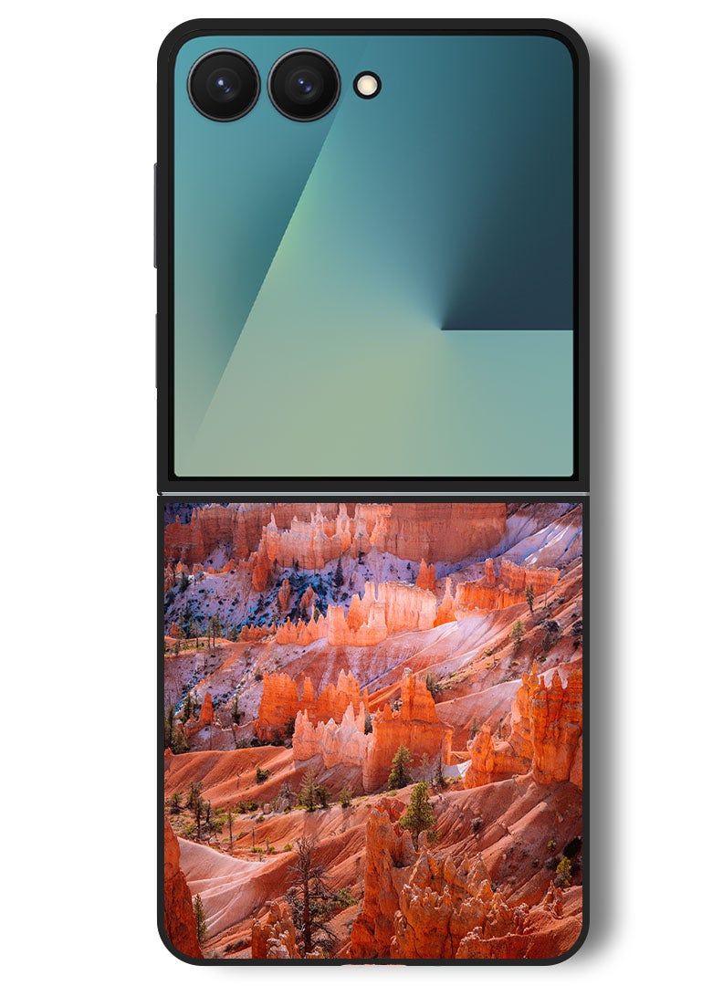 Theodor Case Compatible with Samsung Galaxy Z Flip 7 - 6.9 Inch Protection Shockproof Bumper Cover rocks_mountains_landscape - Image 1