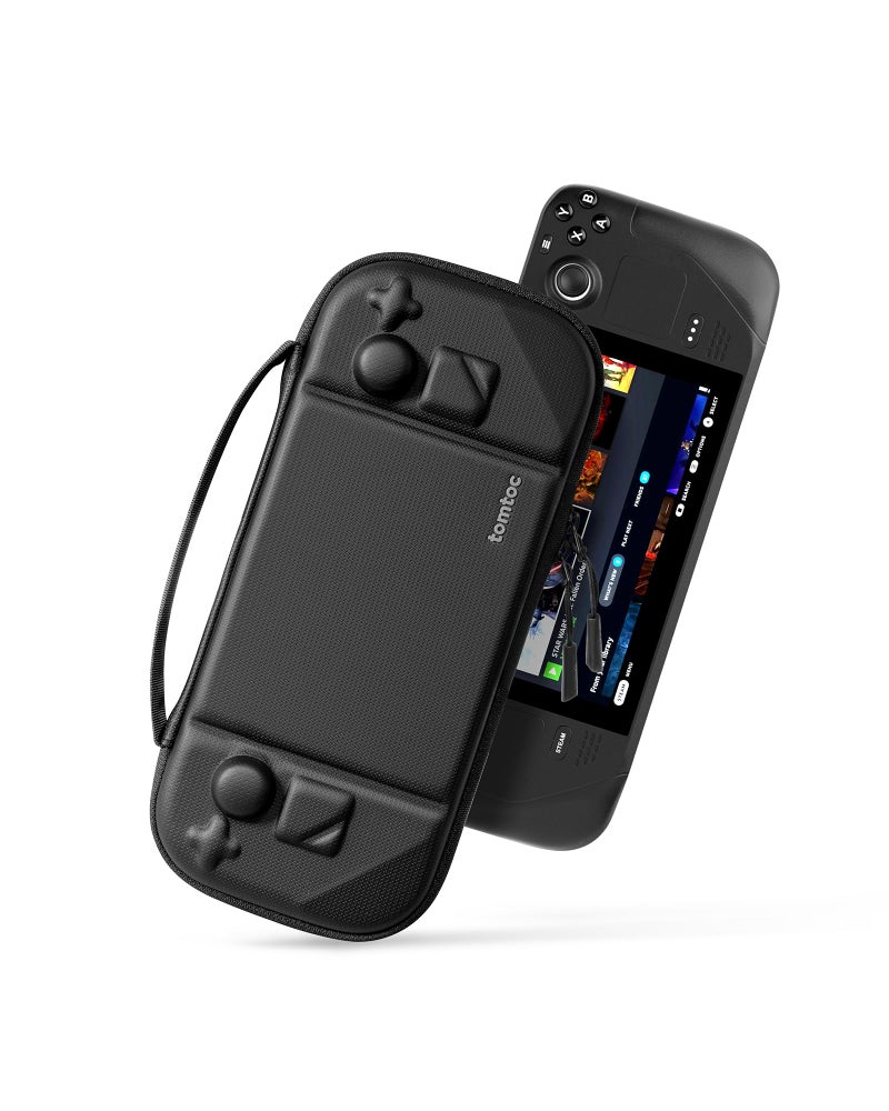 tomtoc Carrying Case Compatible with Steam DeckOLED Protective case Hard Portable Travel Carrying bag for Steam Deck Console Shockproof Travel friendly Black - Image 2