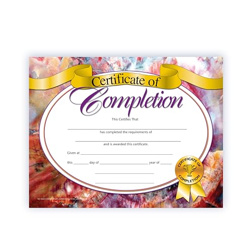 Hayes Certificate of Completion Customizable Certificates for Graduation Achievement Course Completion FullColor Matte Finish 85 x 11 30 Pack - Image 1