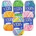 YARFOFUN 6 Pack Rainbow Multicolor Cotton Crochet Yarn for Beginners EasytoSee Stitches Mini Variegated Series for Knitting and Crocheting - Image 2