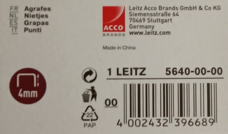 LEITZ Juwel Staples Galvanised 6000 Pieces (3 Packs / 4 mm) - Image 3