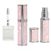 Ms Lovely Pearlescent Travel Perfume Atomizer Bottle 5ml Refillable Mini Spray for Purse TSA Approved Portable Fragrance Dispenser Pink and Silver - Image 2