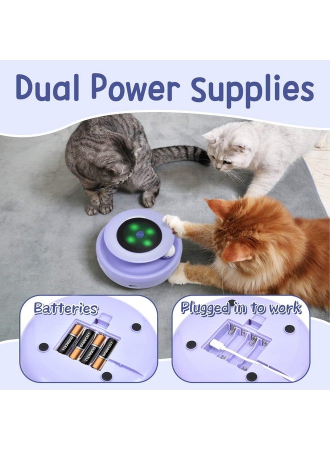 ORSDA Cat Toys, 2-in-1 Interactive Cat Toys for Indoor Cats, Automatic Cat Toy Balls, Mice Toys Ambush Feather Kitten Toys with 7pcs Attachments, Dual Power Supplies, Adjustable Speed, Auto On/Off - Image 4