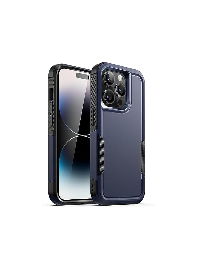 JETech Case for iPhone 14 Pro 6.1-Inch, Heavy Duty Dual-Layer Rugged Protection, Shockproof Protective Tough Phone Cover with Matte Back (Navy) - Image 1