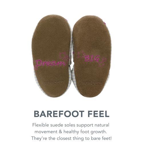 Robeez Baby Girls and Unisex Soft Soles Slip-Resistant Crib Shoes Slippers Moccasins for Infant and Toddler - Reach for The Stars - 12-18 Months - Image 2