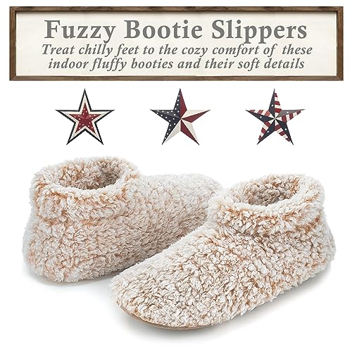 Cozylook Fuzzy Slippers for Women Indoor Soft Sole Slipper Socks with Non Slip Grippers Warm Fluffy Size 9-10 - Image 5