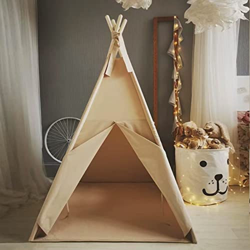 RongFa Teepee Tent for KidsPortable Children Play Tent Indoor Outdoor Khaki - Image 5