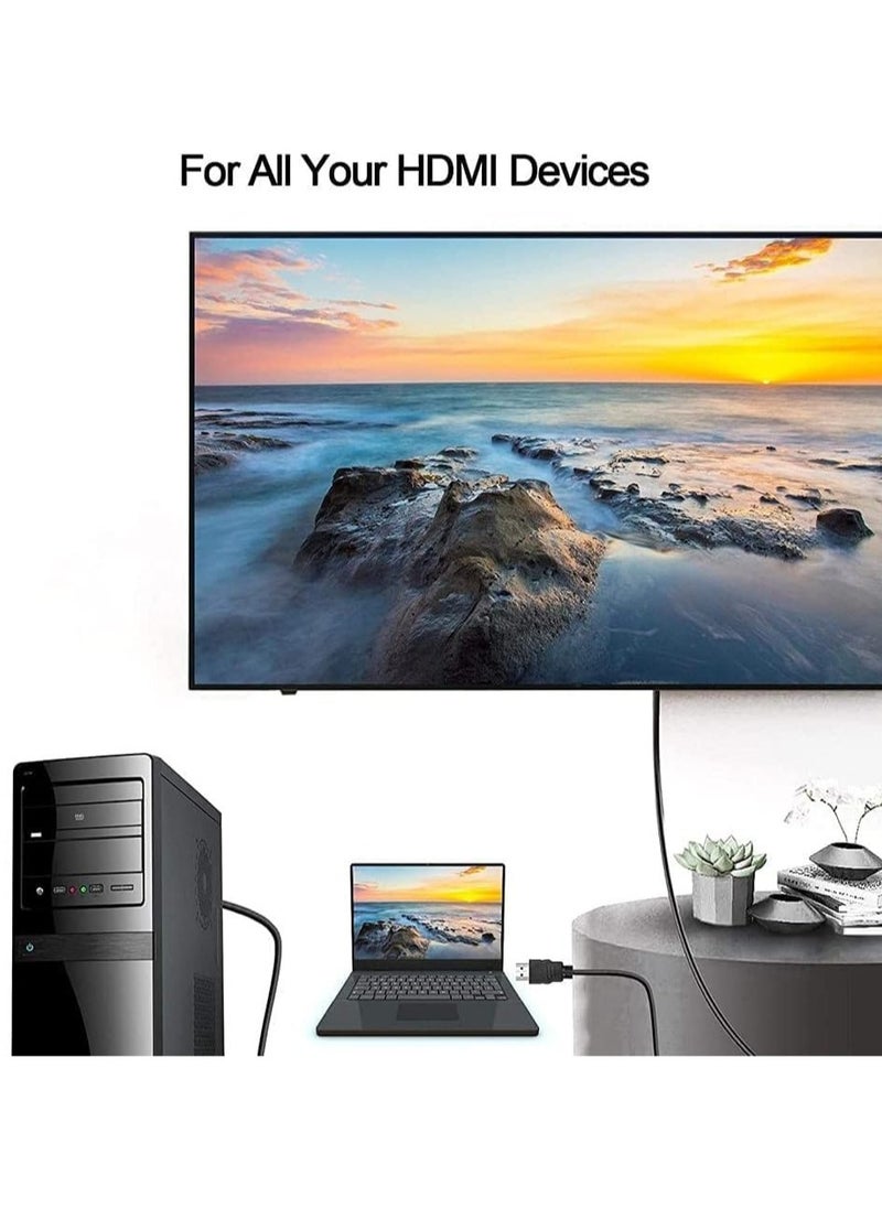 ألفا اكس كابل HDMI ثلاثي الأبعاد عالي السرعة بطول 1.5 متر متوافق مع أجهزة سوني 5 و سوني 4 و الكمبيوتر  و الكمبيوتر المحمول و XBox  - Image 4