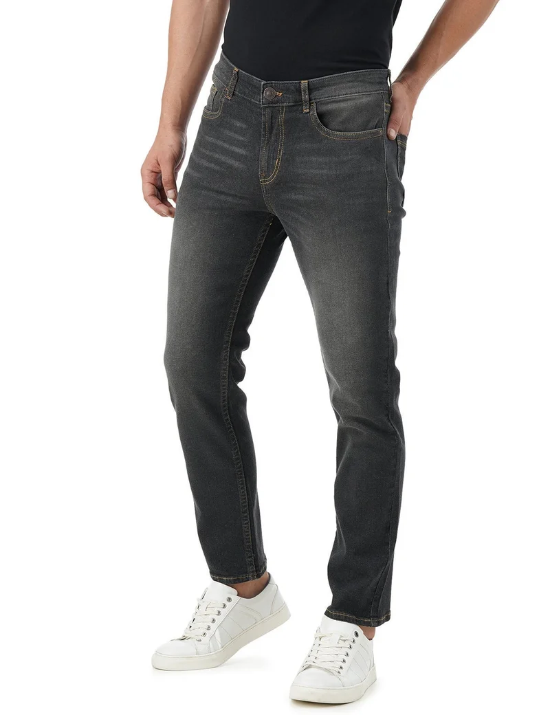 inkd  Men's Regular Fit  Jeans - Mid-Rise | Cotton Blend |  Stretchable Fabric | Contrast Stitch | Classic 5 Pocket Styling for Men | Best Price UAE