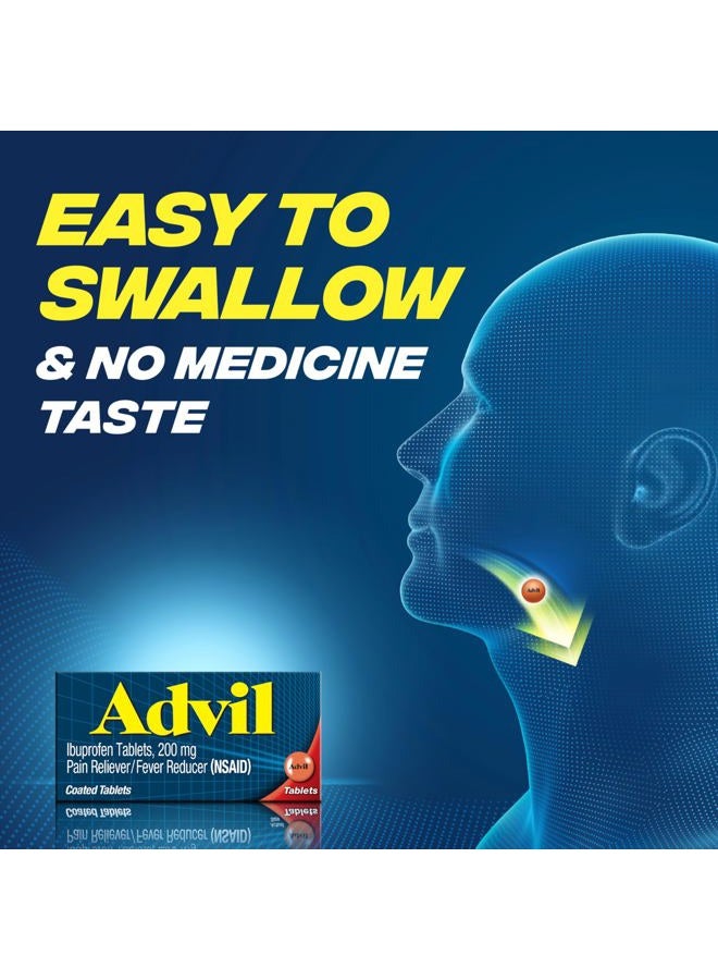 Advil مسكن للألم وخافض للحرارة، إيبوبروفين 200 ملغ لتخفيف الألم - 24 قرص مغلف - Image 5