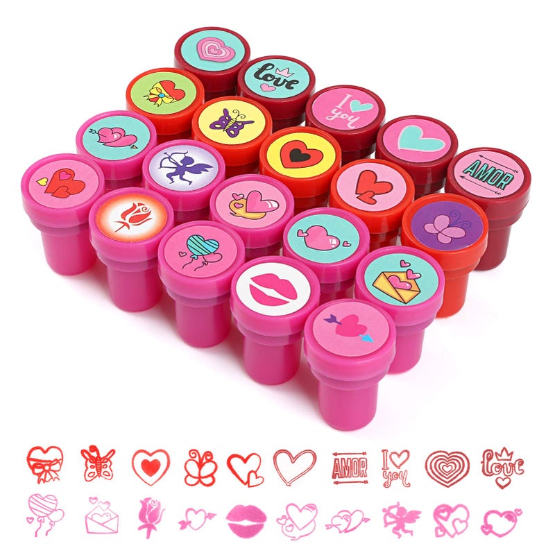 KESOTE Valentines Day Stamps for Kids Self Inking Stamps for Valentine Party Favor Goody Bag Fillers - Image 3