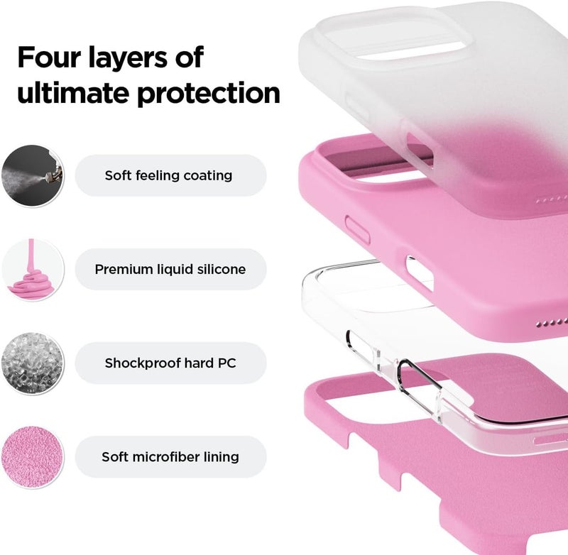 for iPhone 16 - Full-Body Protective Anti-Scratch Shockproof Cover in Pink - Image 2