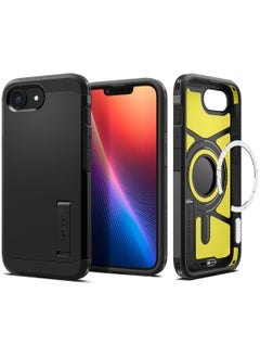 Spigen Tough Armor MagFit AI for iPhone 16E Case Cover MagSafe with Kickstand (2025) - Black  - Image 1