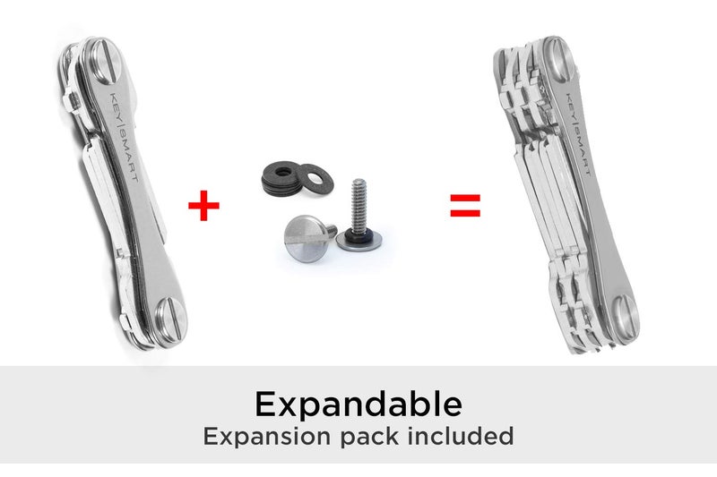 key smart KEYSMART Key Holder for Keychain Key Ring - Compact Key Organizer Key Chain Key Case, Minimalist Pocket-Sized EDC Keychain, Loop Piece for Car Fobs, Expandable (up to 14 Keys, Titanium)  - Image 5