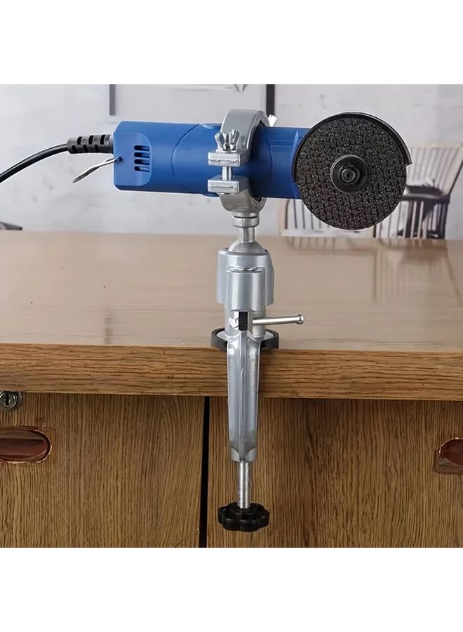 360 Degree Rotating Electric Drill Holder Stand With Adjustable Height And Swivel Chuck - Image 1