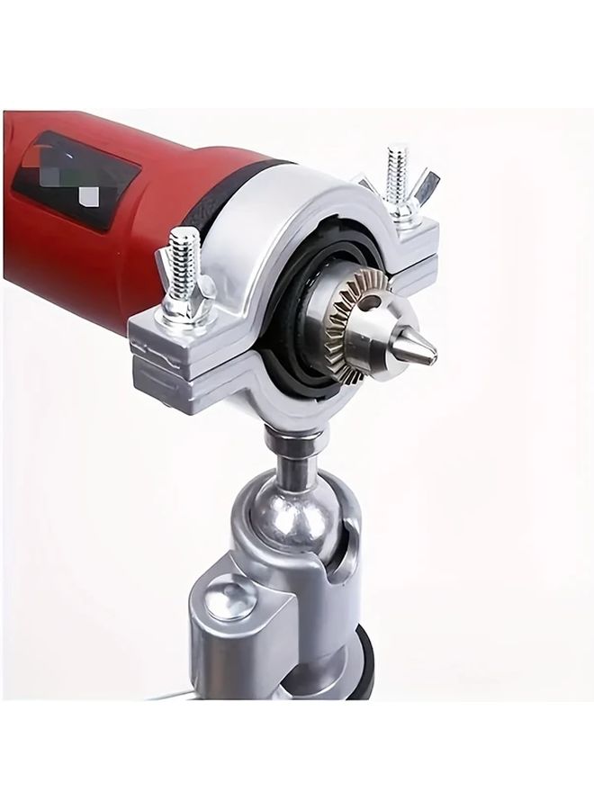 360 Degree Rotating Electric Drill Holder Stand With Adjustable Height And Swivel Chuck - Image 2