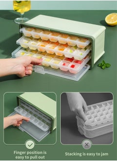 LEOKOR Ice Cube Tray with Lid and Storage Box Easy Release 63 Small Nugget Ice Tray Flexible Ice Cube Molds with Scoop and Cover  - Image 4