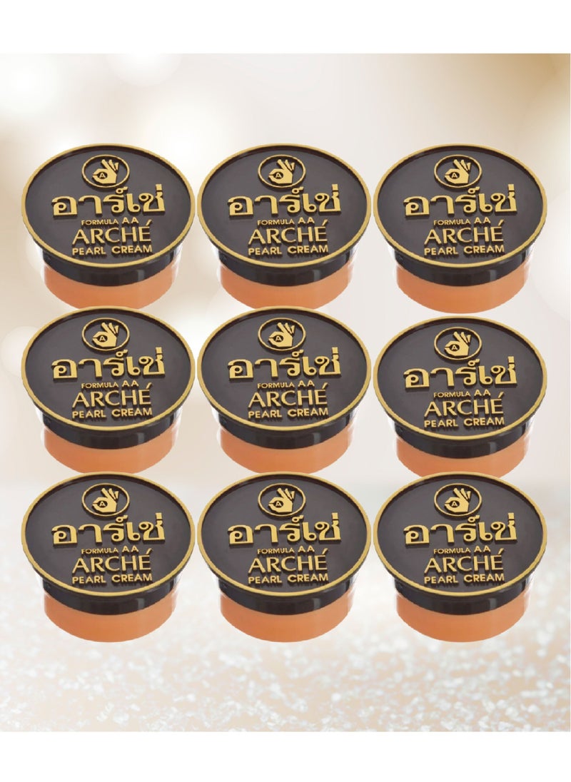 Arche 9 Pieces Skin lightening cream 5 Grams 3 in 1 with Multiple Properties Including Covering Black Spots On The Face Sun Protection Softening The Skin Cream Before Makeup  - Image 1