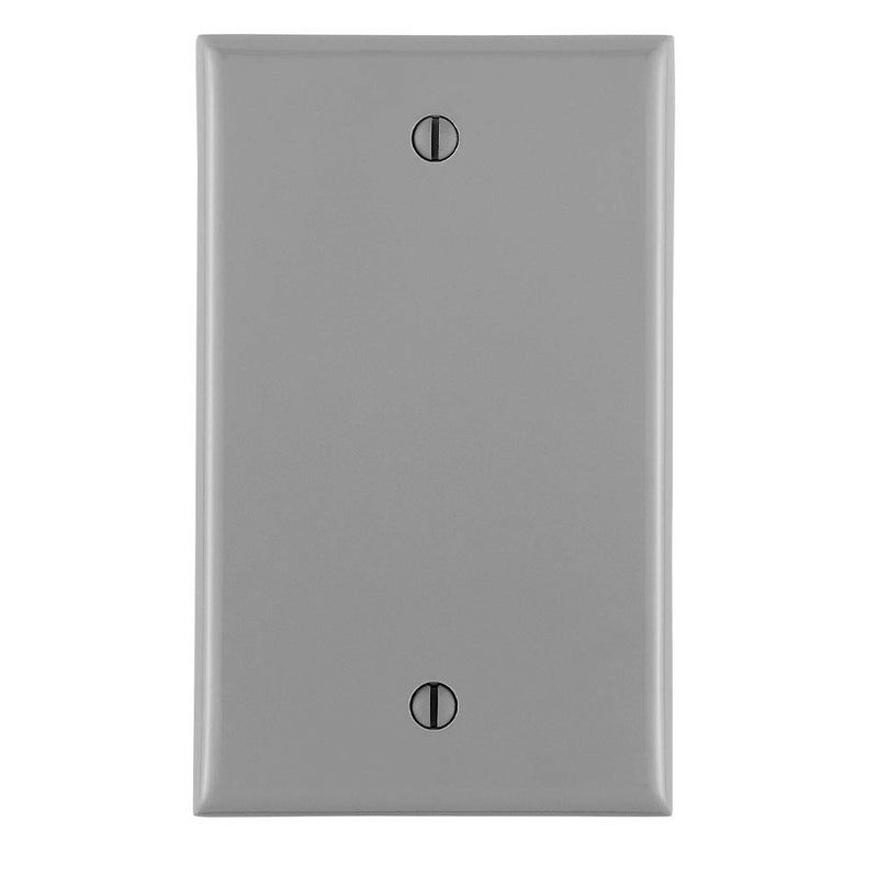 Leviton 1-Gang Blank Wallplate, Midway Size, PJ13-GY, Gray - Image 3