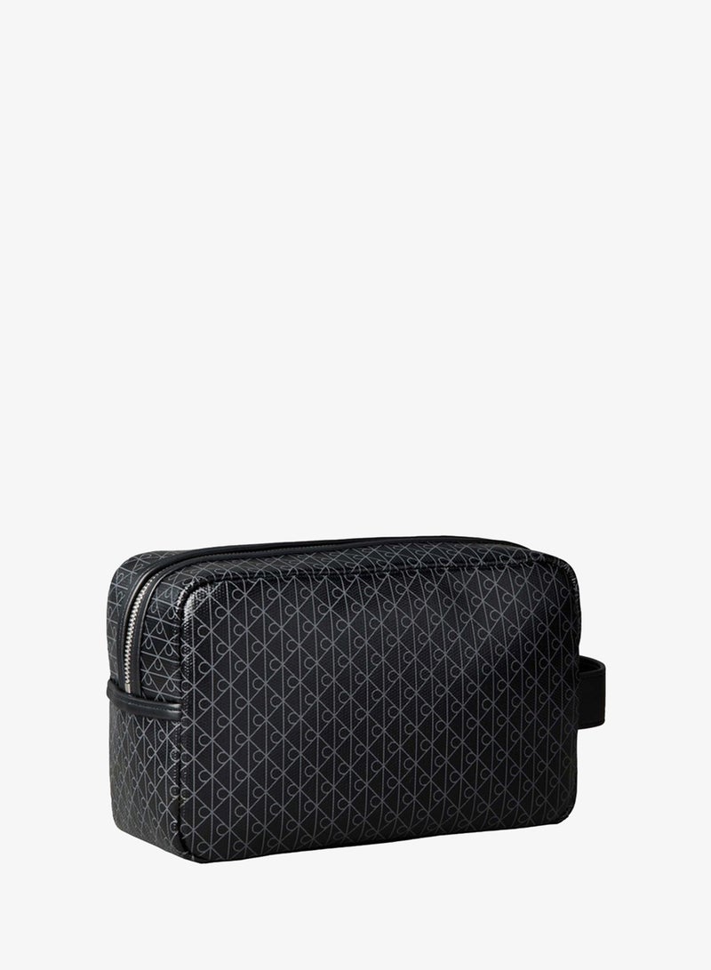 CALVIN KLEIN Coated Emblem Print Washbag - Image 2