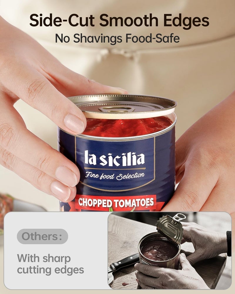 HouseSapp Rechargeable Electric Can Opener - Smooth Edge, One-Touch Automatic Can Opener for Seniors & Arthritis, Hands-Free Can Openers for Kitchen, Type-C Fast Charge, Compact Portable Can Openers - Image 5
