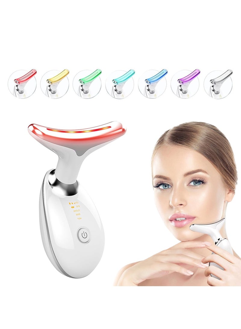 Neck Face Lifting and Firming Massager Microcurrent Beauty Massager 7-Color Mode LED Facial Beauty Instrument Suitable for Skin Care - Image 1