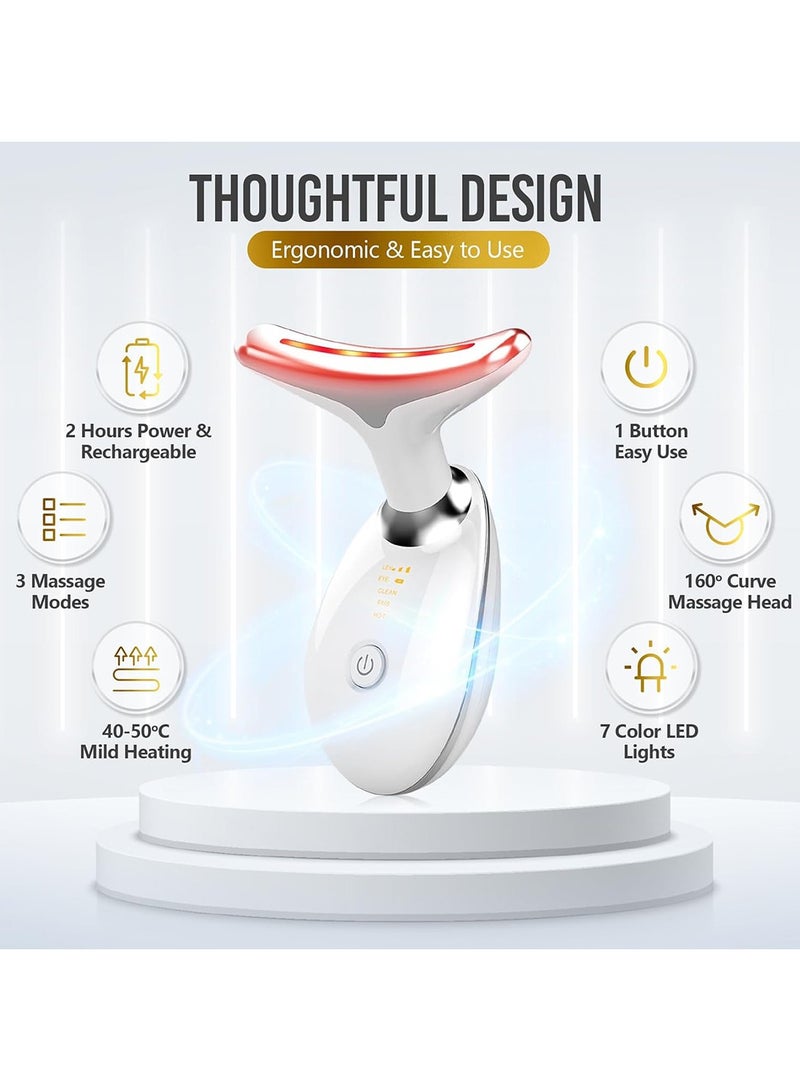 Neck Face Lifting and Firming Massager Microcurrent Beauty Massager 7-Color Mode LED Facial Beauty Instrument Suitable for Skin Care - Image 3