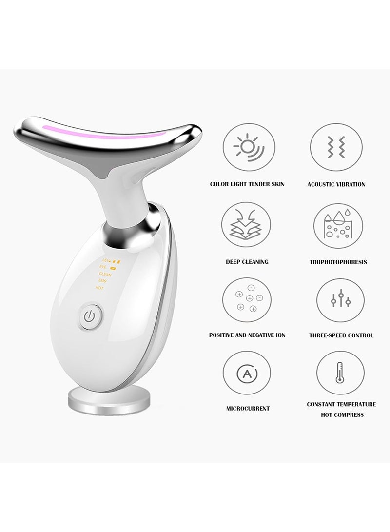 Neck Face Lifting and Firming Massager Microcurrent Beauty Massager 7-Color Mode LED Facial Beauty Instrument Suitable for Skin Care - Image 2