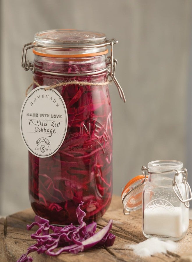 Kilner Premium Round Airtight Leakproof Borosilicate Glass Clip Top Jar - 1 Litre | Multipurpose Food Storage Container with Wire Lock for Yougurt, Coffee, Pasta, Drinks - Image 2