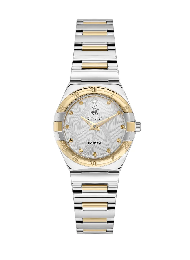 بيفرلي هيلز بولو كلوب Polo Club Women's Watch, Analog Display and Metal Strap - BP3611X.230, Silver