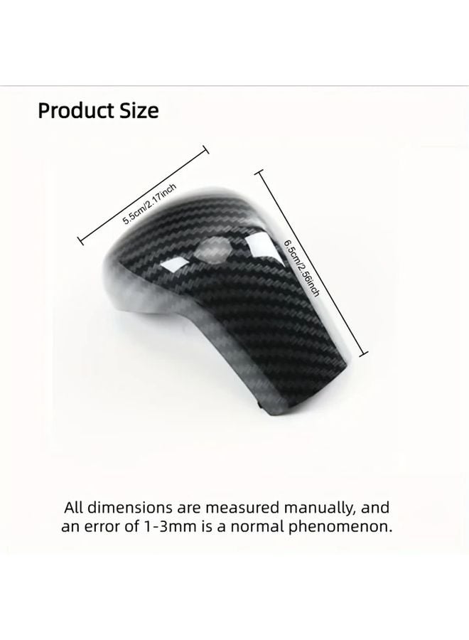 Piano Black Carbon Fiber Gear Shift Knob Cover For Toyota Camry Avalon Sienna Corolla - Image 2