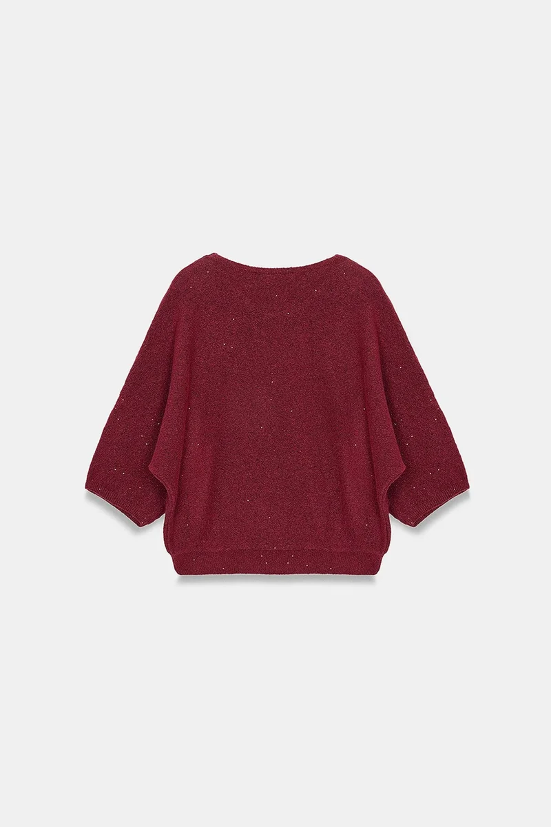 Dilvin Burgundy Red DILVIN Women's Knit Sweater for Women | Best Price UAE