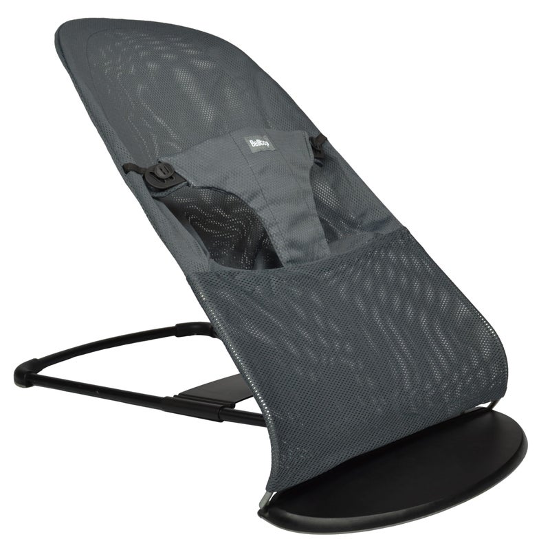 belltop مقعد قماش لكرسي الباونسير بيلتوب متوافق مع بايونر بيبي (غطاء، مقعد): توازن، ناعم وسعادة. تصميم شبكي جديد. غطاء لكرسي الباونسير. مقعد للأطفال للهموك: تصميم مريح - رمادي - Image 3