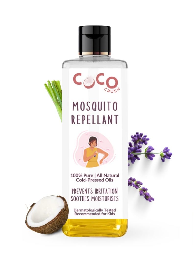 Coco Crush زيت الجسم COCO CRUSH الطارد للبعوض (مكونات طبيعية 100%) | يمنع التهيج، ويرطب البشرة الجافة، ويلطف آثار لدغات البعوض | فعالية قوية مستمدة من الطبيعة | مناسب للرضع والأطفال والبالغين (50 مل) - Image 1