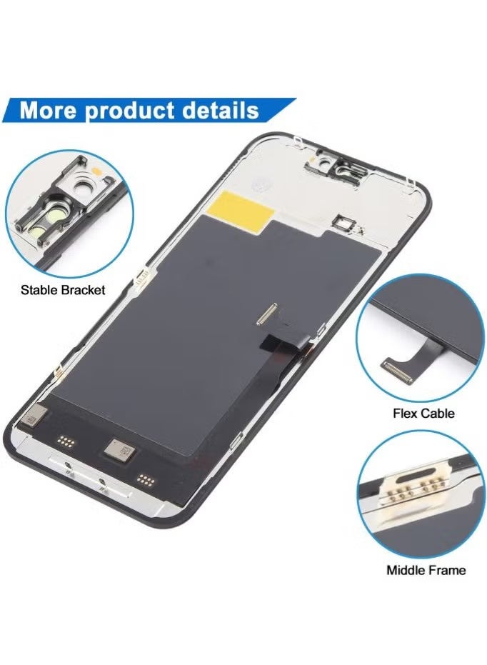 zy شاشة LCD لاستبدال شاشة عرض آيفون 14 برو، شاشة LCD بحجم 6.1 بوصة لمجموعات إصلاح شاشة عرض آيفون 14 برو - Image 3