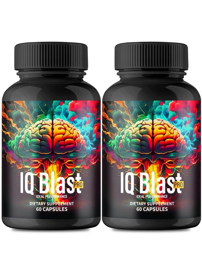 IDEAL PERFORMANCE IQ Blast Pro Capsules, IQ Blast Pro Reviews Supplement Pills for Brain Health Support - Maximum Strength, Official IQBlast Nootropic All Natural for Clarity, Focus & Cognitive Support Reviews (2 Pack) - Image 1