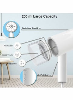 Excefore Steamer for Clothes, Foldable Handheld Clothing Wrinkles Remover Garments, 20-Second Fast Heat-up, Portable Mini Fabric Steam Iron Home and Travel  - Image 3
