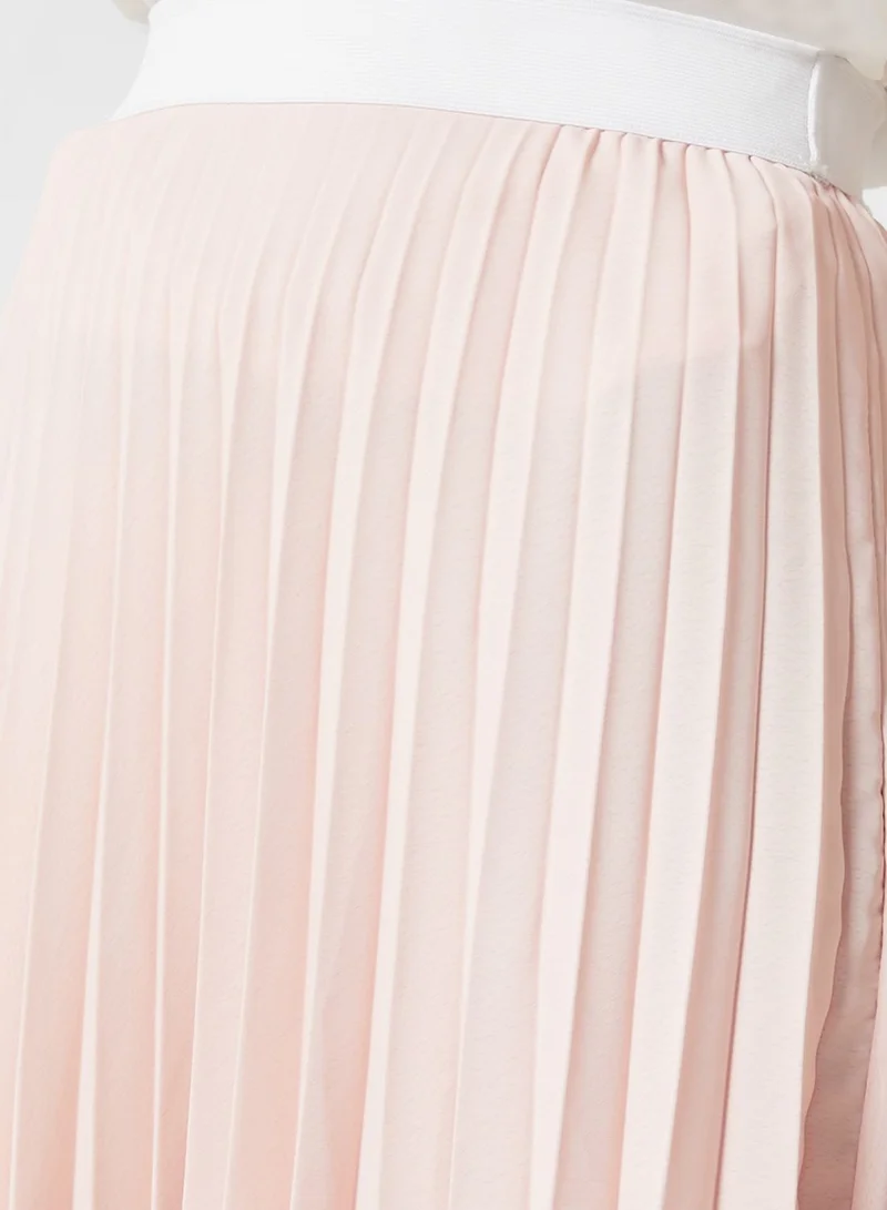 John Zack Pleated Midi Skirt