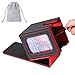 AFIING MTG Deck Box for Commander DisplayCard Deck Box Fits 100 Double Sleeved Cards Magic Commander TCG Card Storage Box with 2 DividersDrawstring Bag and 1 ToploaderBlackRed - Image 3