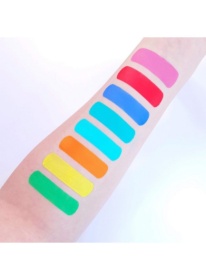 Moon Creations Pro Face & Body Paint Cake Pots By Moon Creations Brights Colours Set Professional Water Based Face Paint Makeup For Adults, Kids 1.26Oz - Image 3