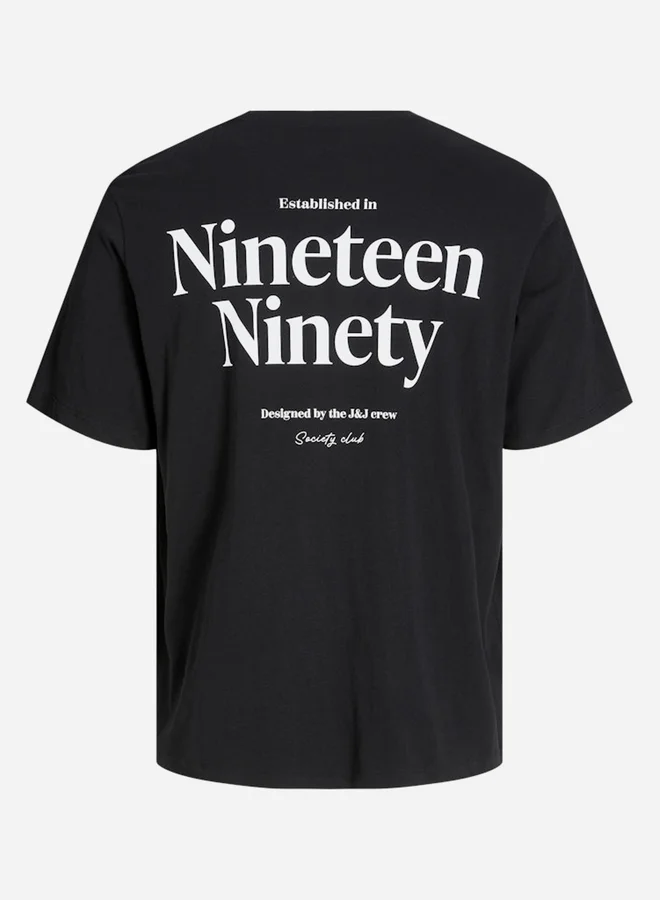 JACK & JONES Jack and Jones JJNINETY Crew Neck Cotton T-Shirt