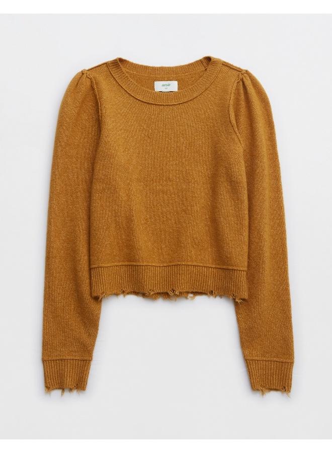 Aerie Aerie CozyUp Shrunken Crew Sweater  - Image 3