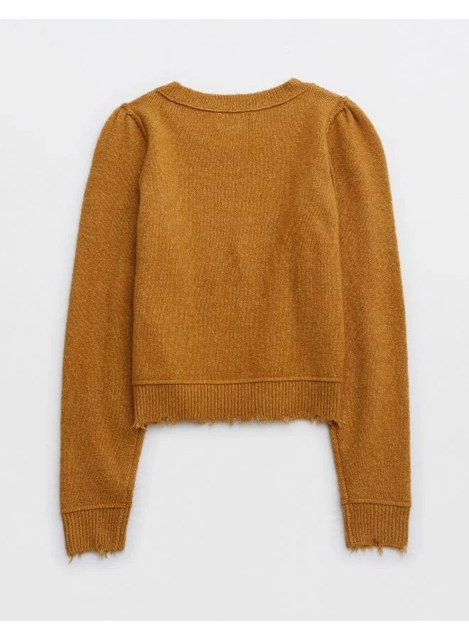 Aerie Aerie CozyUp Shrunken Crew Sweater