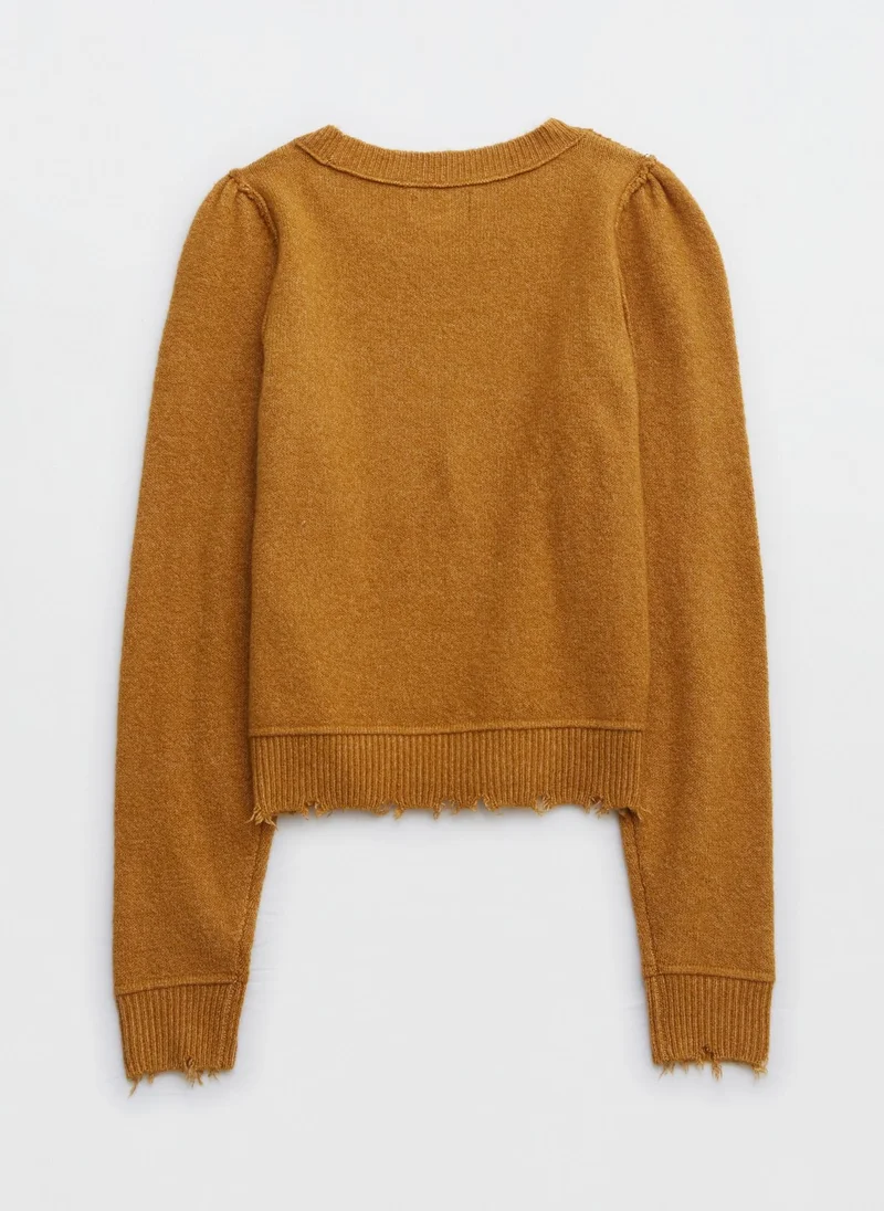 Aerie Aerie CozyUp Shrunken Crew Sweater