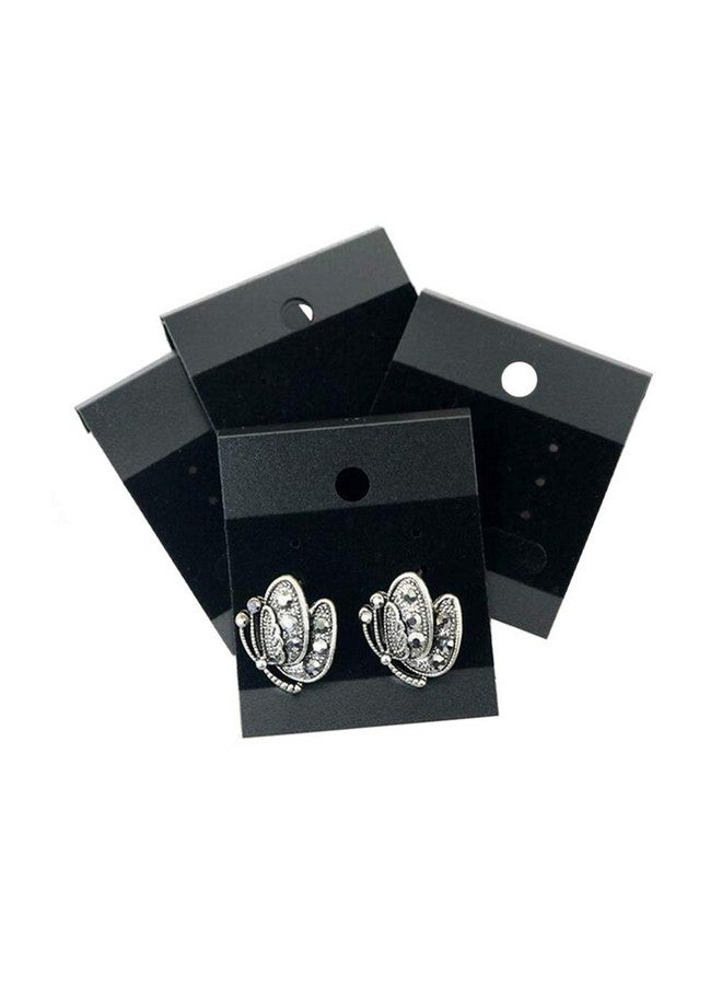 VANTOBEST VANTOBEST 100Pcs 1.7x 2inch Black Velvet Plastic Earring Cards for Earring Display Hanging Jewelry Display Cards Earring Holder Cards Jewelry Organizer for Earrings Ear Studs  - Image 5