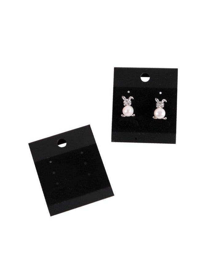 VANTOBEST VANTOBEST 100Pcs 1.7x 2inch Black Velvet Plastic Earring Cards for Earring Display Hanging Jewelry Display Cards Earring Holder Cards Jewelry Organizer for Earrings Ear Studs  - Image 4