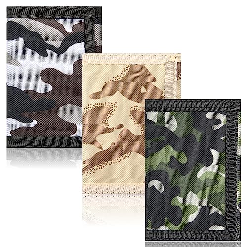 Amutta 3 Pieces Kids Wallet for Boys Girls Men - Boys Wallet for Kids with Magic Sticker, Teen Wallets with Coin Pocket, RFID Camo Wallets for Teen Boy Gift Ideas - Image 1