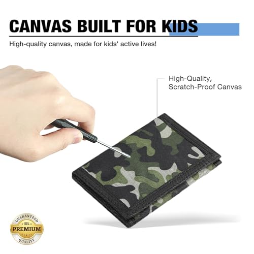 Amutta 3 Pieces Kids Wallet for Boys Girls Men - Boys Wallet for Kids with Magic Sticker, Teen Wallets with Coin Pocket, RFID Camo Wallets for Teen Boy Gift Ideas - Image 3