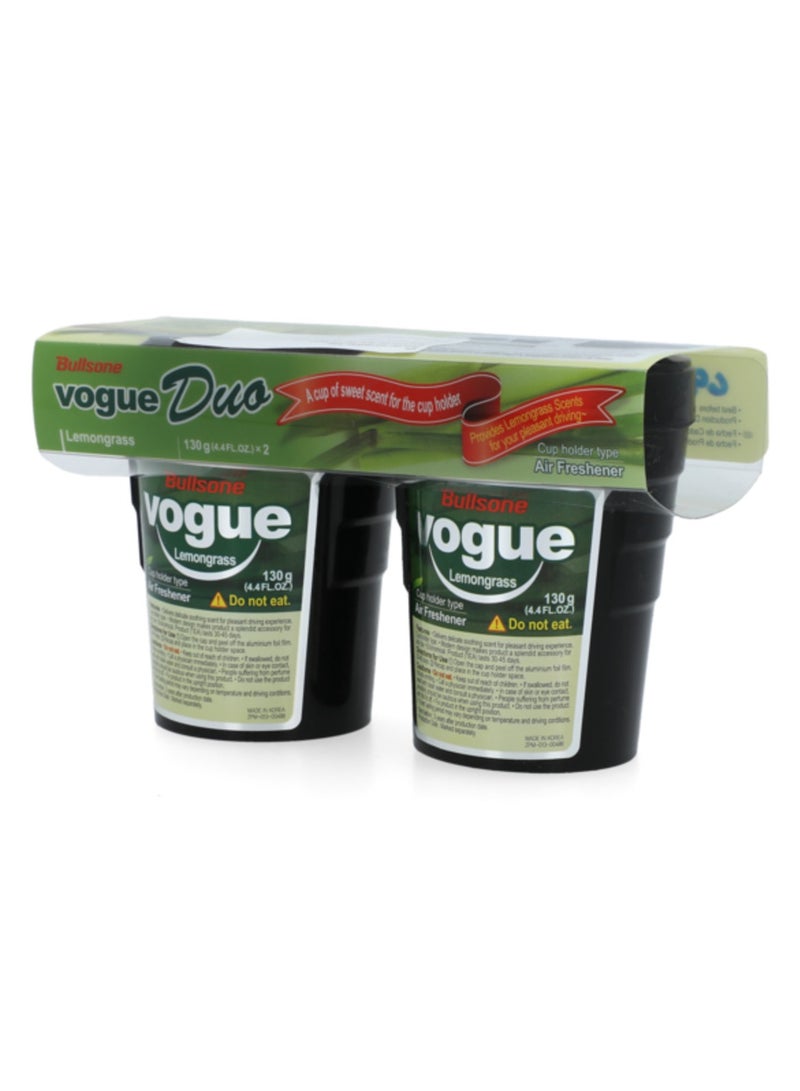 Bullsone 2-Piece Vogue Lemongrass Car Air Freshener – Refreshing 130g Duo for a Zesty Aroma - Image 3